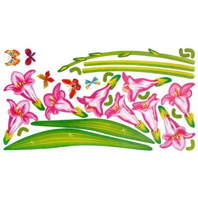 Slickblue Lily Valley Wall Stickers - Medium Vinyl Decals for Bedroom or Living Room Decoration, 13"x23.5"