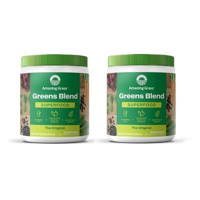 Amazing Grass Greens Blend Superfood Vegan Powder The Original 8.5oz 2PK