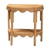 bali & pari Paisley Coastal Scallop Rattan Console Table Light Honey - 2 of 4
