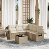 vidaXL Garden Sofa Set Beige, Cream white - 2 of 4