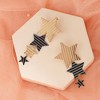 SOHI Women's Gold Star Drop Earrings - 2 of 3
