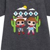 Girls' - Lol Surprise! - Texas Graphic Short Sleeve Fleece Dress - 2 of 3