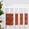 Sweet Jojo Designs + BreathableBaby Breathable Mesh Crib Liner Boy or Girl Gender Neutral Unisex Diamond Tuft Orange and Off White - 3 of 4