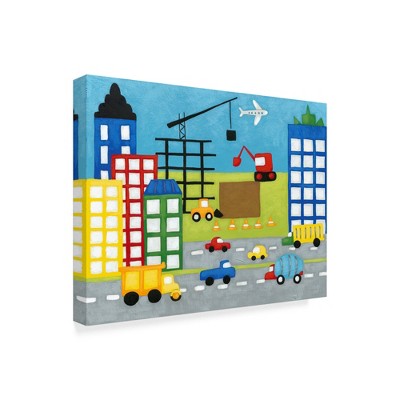 Trademark Fine Art -Chariklia Zarris 'Storybook Construction Site' Canvas Art