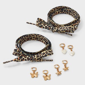 Girls' Leopard Shoe Charm Set - art class™ - 1 of 2