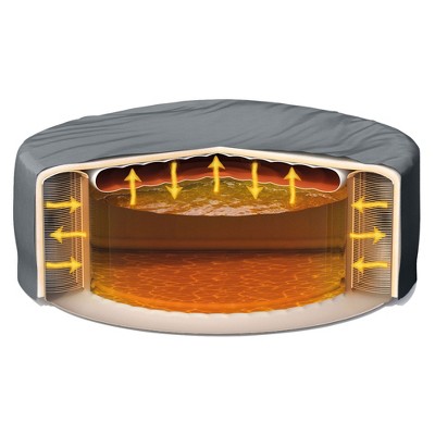 Intex 6-Person Gray Inflatable Square Hot Tub Spa
