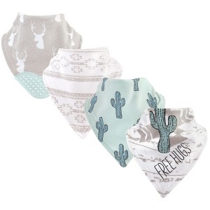 Yoga Sprout Baby Boy Cotton Bandana Bibs 4pk, Free Hugs, One Size - 1 of 1