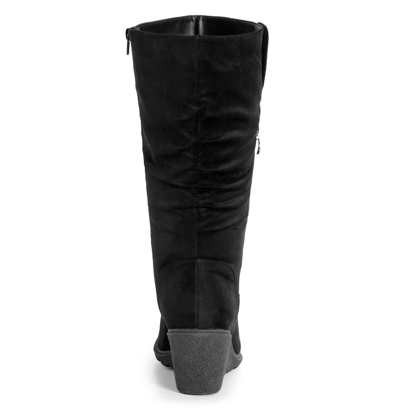 Women's Wide Fit Imperial Tall Boot - Black | EVANS, 3 of 9