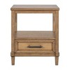 NicBex Nightstand with 1 Drawer,Bedside Table with Solid Wood Frame and Wood Legs,Modern Side Table for Bedroom,Living Room - 2 of 4