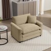 Corduroy Deep Seat Single Sofa with Pillow, Comfortable Sofa for Living Room, Bedroom, or Club - 3 of 4