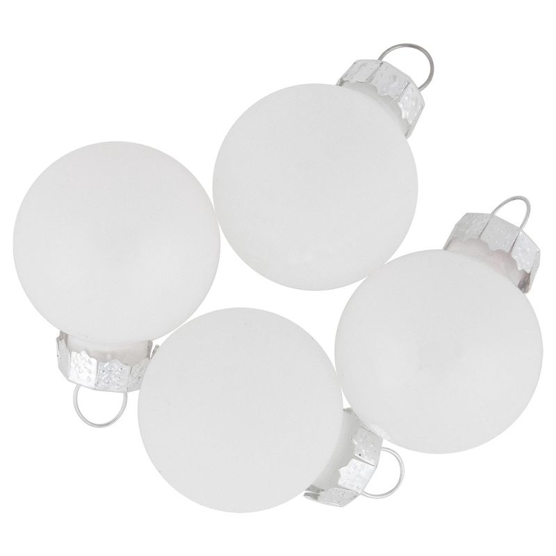 Northlight 24ct White Shiny & Matte Glass Christmas Ball Ornaments 1-Inch (25mm), 5 of 7