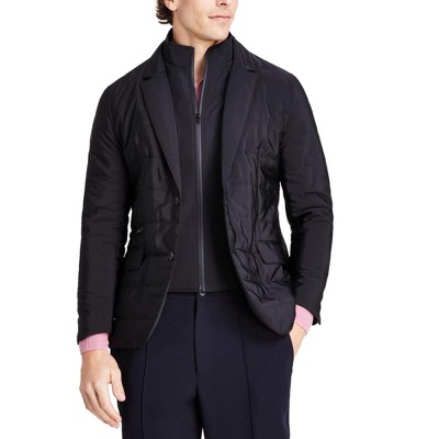 Alfani Mens Blazer Removable Zip Bib Quilted Jacket