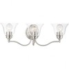 Livex Lighting Moreland 3 - Light Vanity in  Brushed Nickel - 2 of 4