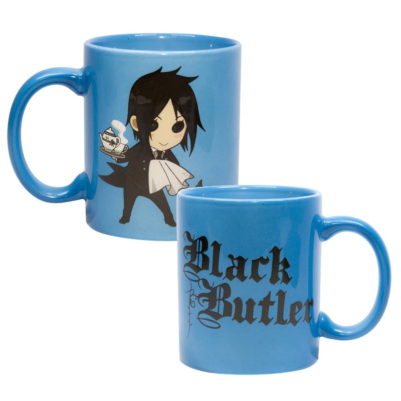Surreal Entertainment Black Butler Mug | Black Butler Chibi Sebastian and Cat Coffee Mug, 4 of 7
