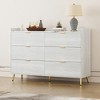 6 Drawer Dresser for Bedroom, 55" Modern Chest of Drawers with Metal Handles, Dresser Storage Cabinet for Closet Living Room Hallway Bedroom - 3 of 4