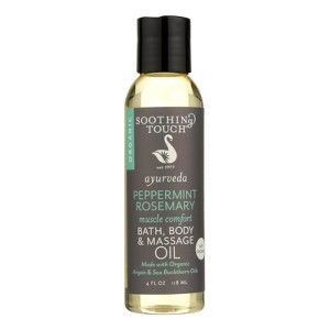 Soothing Touch Peppermint Rosemary Muscle Comfort Organic Bath, Body and Massage Oil - 4 fz - 1 of 4