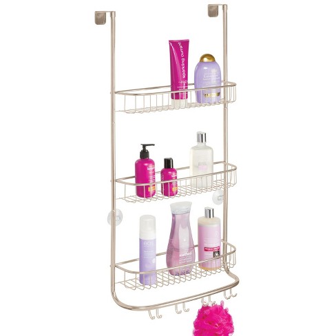 Smartpeas 23.5'' X 12'' Stainless Steel 2x Hanging Shower Caddy With Adhesive  Hooks - White : Target