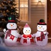 Angel Sar 6.2FT Inflatable Snowman Family Christmas Decoration, LED Lighted Blow Up Yard Decor with Bunting, Outdoor Indoor Holiday Display - 2 of 4