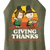Women's - Peanuts - Thanksgiving Football Graphic High Neck Tank - 2 of 4