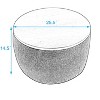 KTMBDW Modern Round Storage Ottoman, 2 in 1 Function Linen Ottoman Foot, as Coffee table and Ottoman for Living Room, Bedroom, Makeup Room, Navy - 4 of 4