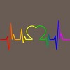 Adult Design By Humans Pride Heartbeat Rainbow By LuckyCharm99 Racerback Tank Top - 2 of 2