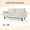 65" Loveseat Sofa, Mid Century Modern Couch Comfy Love Seat Couches for Living Room, 2 Seater Deep Seat Couch Linen Upholstered Couches - 2 of 4