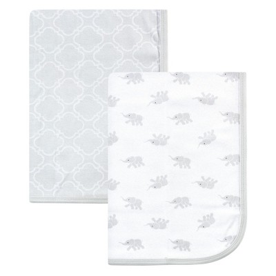 Luvable Friends Baby Cotton Swaddle Blanket, Elephant, One Size