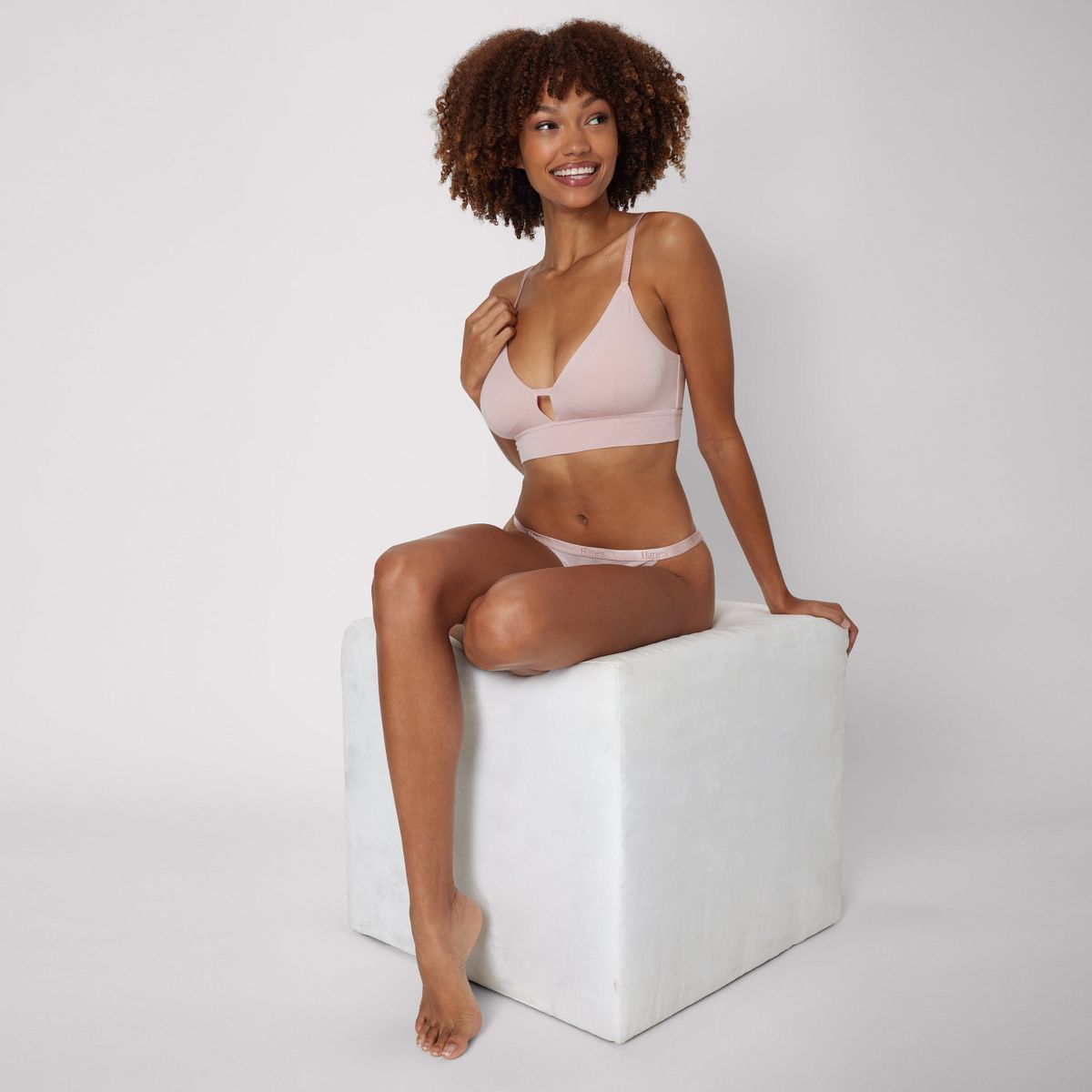 Hanes Originals Women's SuperSoft Longline Triangle Bralette - thumbnail 8