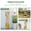 Lirago Wooden Raised Garden Bed with Trellis Outdoor Planter Box with Drainage Slots for Climbing Plants and Flowers 11.5"Dx11.75"Wx49.25"H - 3 of 4
