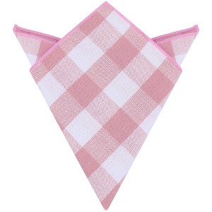 INSPIRE CHIC Men's Buffalo Check Cotton Pocket Square - 1 of 4