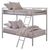 Twin Over Twin Metal Bunk Bed with Ladder for Bedroom - 2 of 4