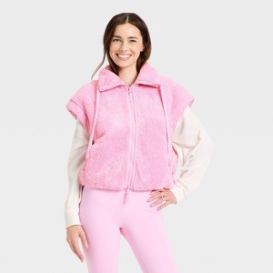 Women's High Pile & Puffer Mix Vest - JoyLab™ - 1 of 3