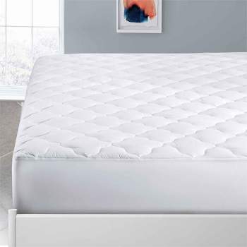 Grid Jacquard Quilted Down Alternative Mattress Topper White - Twin