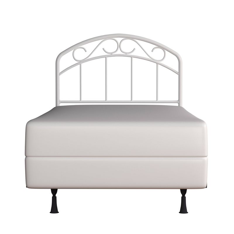 Jolie Metal Arched Scroll Design Headboard and Bed Frame White - Hillsdale Furniture, 4 of 13