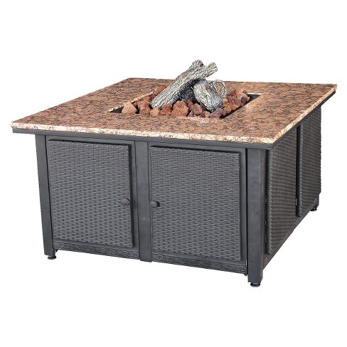 41 Propane Fire Pit Square Blue Rhino Target