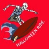 Women's Design By Humans Halloween Surfing Zombie Skeleton Funny Costume t shirt By graceandfinn Racerback Tank Top - 2 of 3