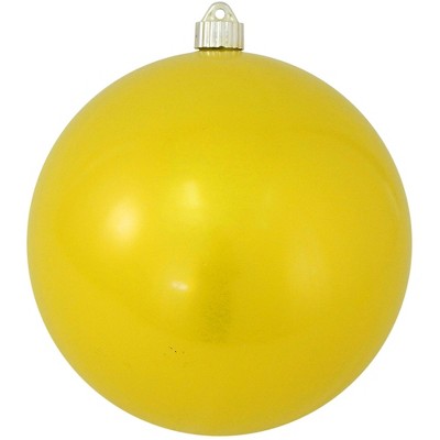 Christmas by Krebs Shiny Sunshine Yellow Shatterproof Christmas Ball Ornament 8" (200mm)