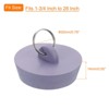 Unique Bargains Rubber Flexible Bathtub Sink Drain Stoppers with Hanging Ring 6 Pcs - 2 of 4