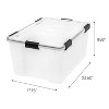 IRIS USA WEATHERPRO Airtight Plastic Storage Bin with Lid and Seal and Secure Latching Buckles - 4 of 4