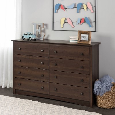 Fremont Espresso Horizontal 8-Drawer Dresser with Deep Storage