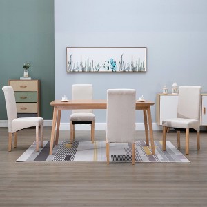 CLIHOME Modern Dining Chairs, Soft Fabric Cushioned Chairs with Solid Wood Bench Legs, Kitchen and Dining Chairs(Set of 4) - 1 of 4