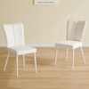 FONTOI 2PCS Modern Minimalist Dining Chairs with Seat Cushion&Curved Backrest for Family, Restaurants, Coffee Shops, White, 17.3"*35"*17.7" - 4 of 4