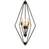LNC Bohonicist  4-Light 18.1" Modern  Geometric Small Chandelier,Black - 3 of 4