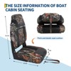 Garvee 2 Pack Folding Boat Seats, High Back Fishing Boat Seat with Thick Sponge Padding and Hinge for Sightseeing Boat, Speedboat - 2 of 4