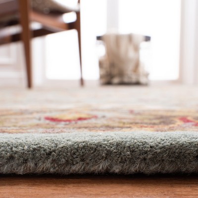 Heritage 6' x 6' Square Blue Wool Hand-Tufted Area Rug