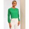 INSPIRE CHIC Women's Chiffon Semi Sheer Keyhole Neck Elegant Work Blouse - 2 of 4
