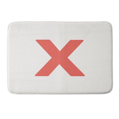 Deny Designs April Lane Art Block Monogram Memory Foam Bath Mat