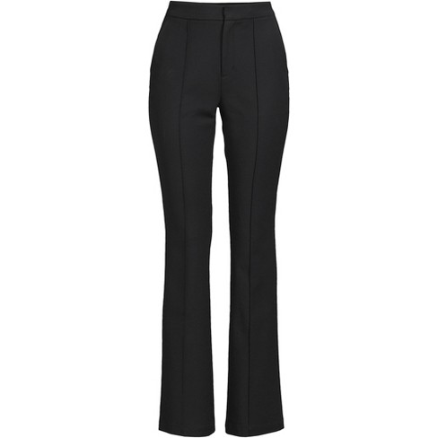 Lands' End Women's Plus Size High Rise Bi Stretch Pintuck Boot Cut Pants -  26w - Black : Target