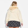 Women's Faux Fur Trim Hooded Zip-Up Sweatshirt - Wild Fable™ - 3 of 3