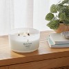 3-Wick Milky Glass Wooden Wick Black Cedar Jar Candle 20oz - Threshold™ - 2 of 3